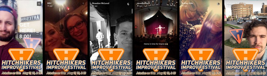 Hitchhikers Improv Custom Snapchat Geofilters Regina Saskatchewan